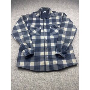 Vintage FieldMaster Shacket Mens Flannel Plaid Pockets Button Up Lined